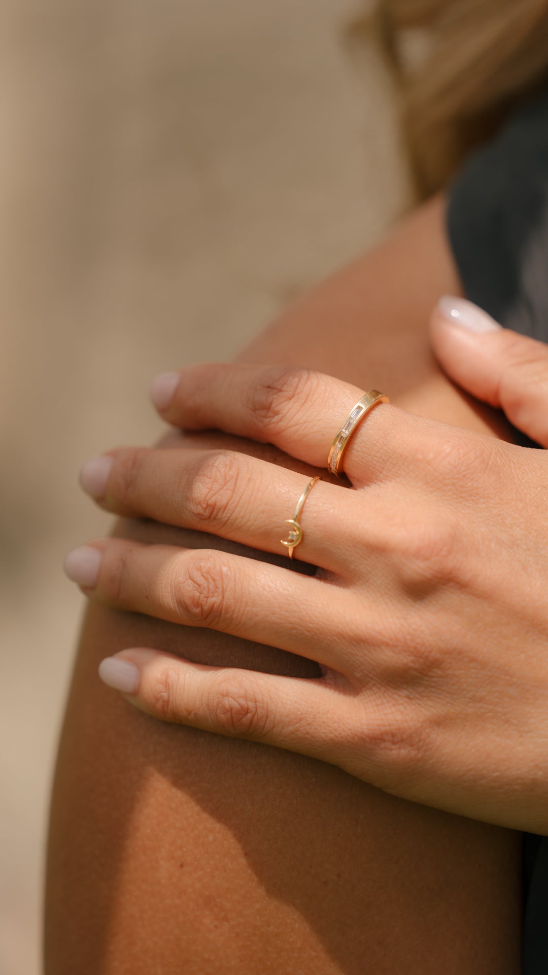 Anillo aro cristales