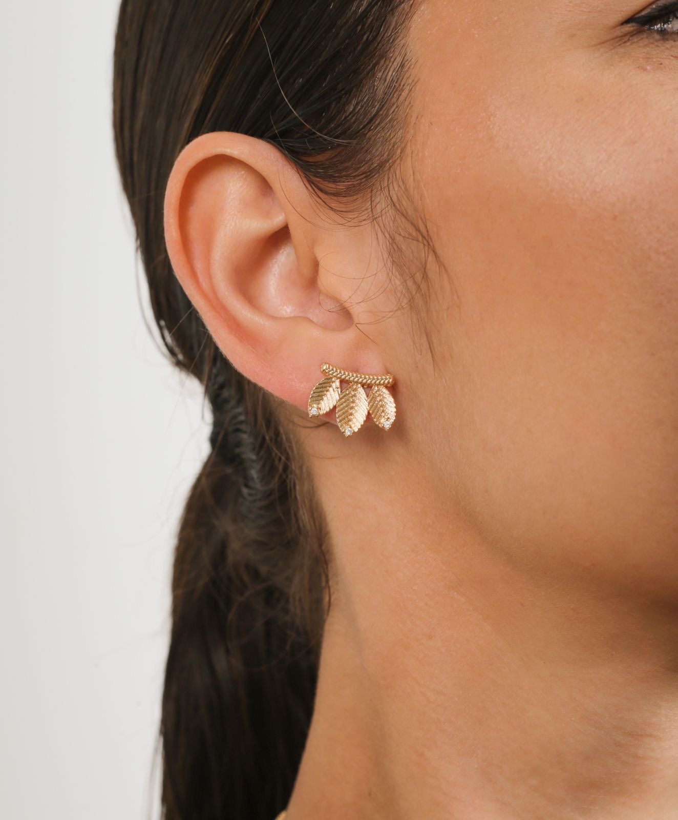 Aretes Tres Hojas