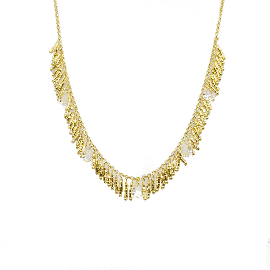 Collar barbitas y gotas cristal