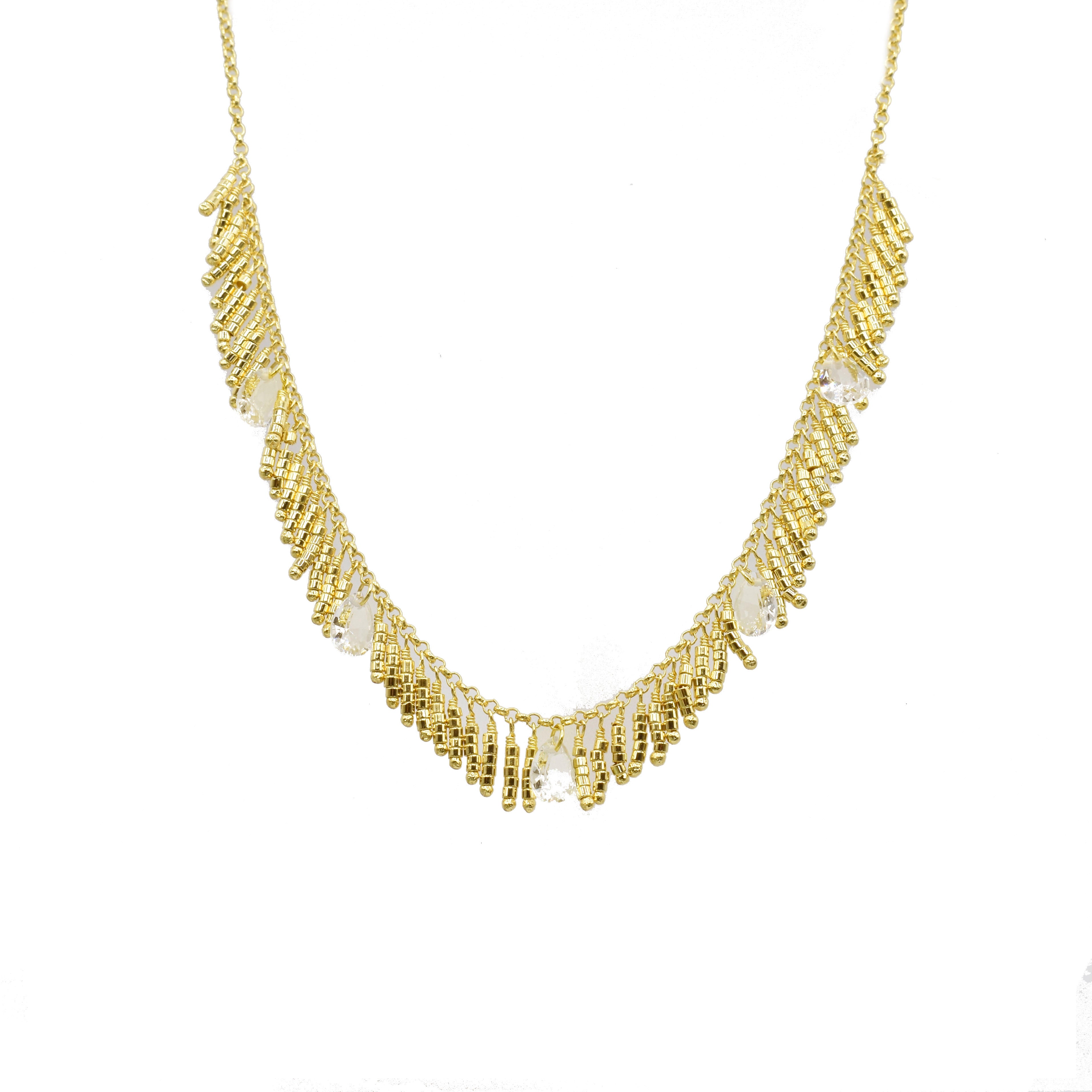 Collar barbitas y gotas cristal