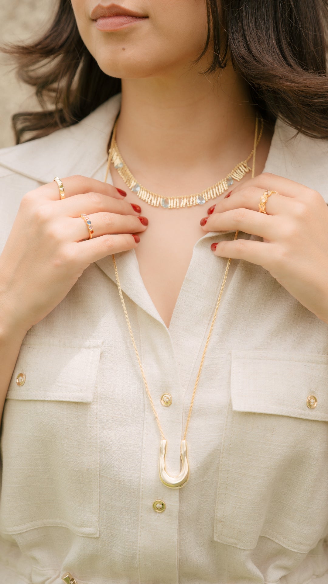 Collar barbitas y gotas cristal