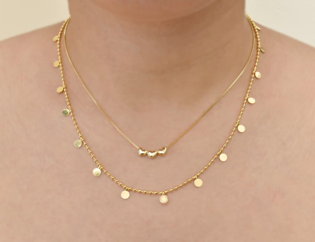Collar Corazones Brillantes