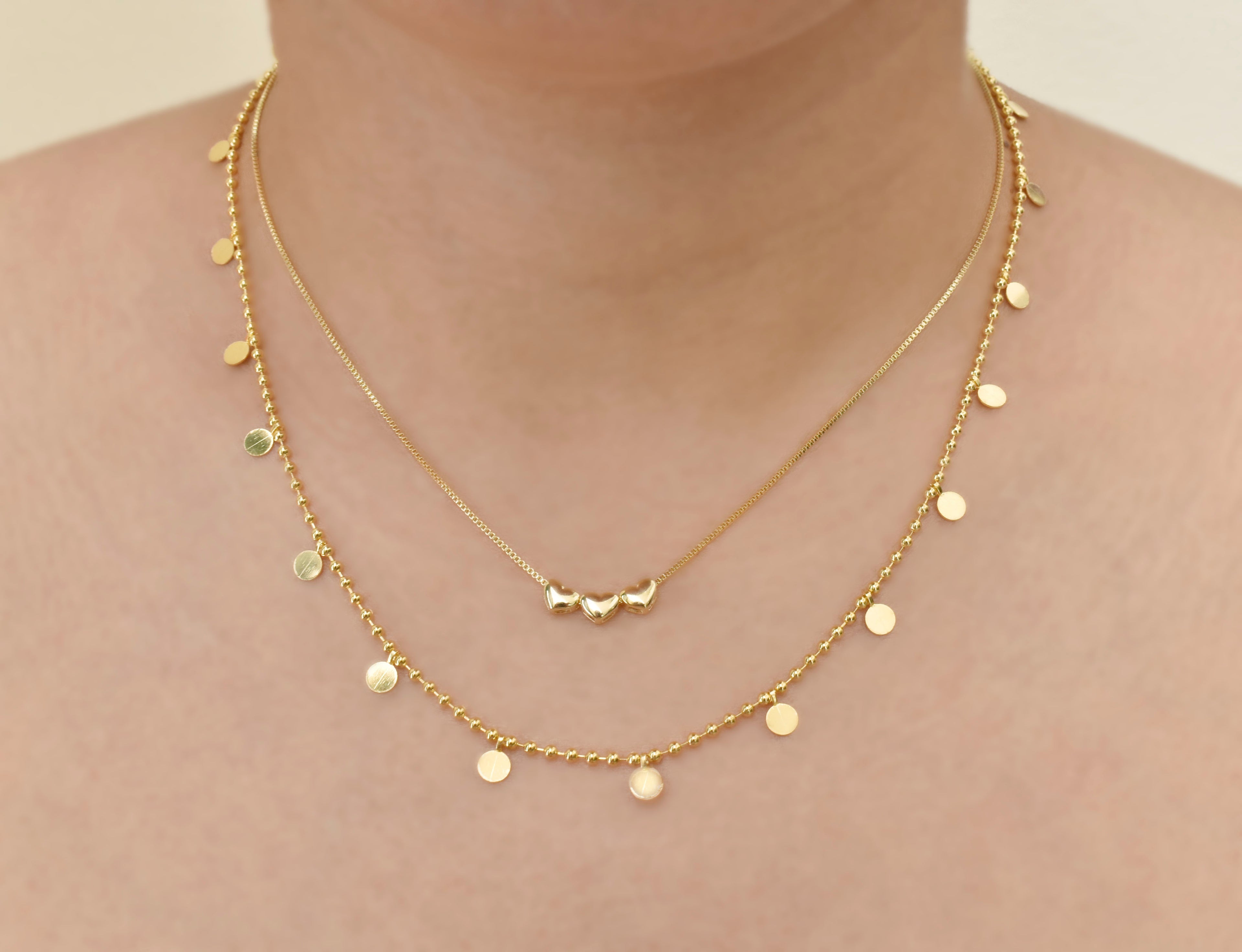 Collar Corazones Brillantes