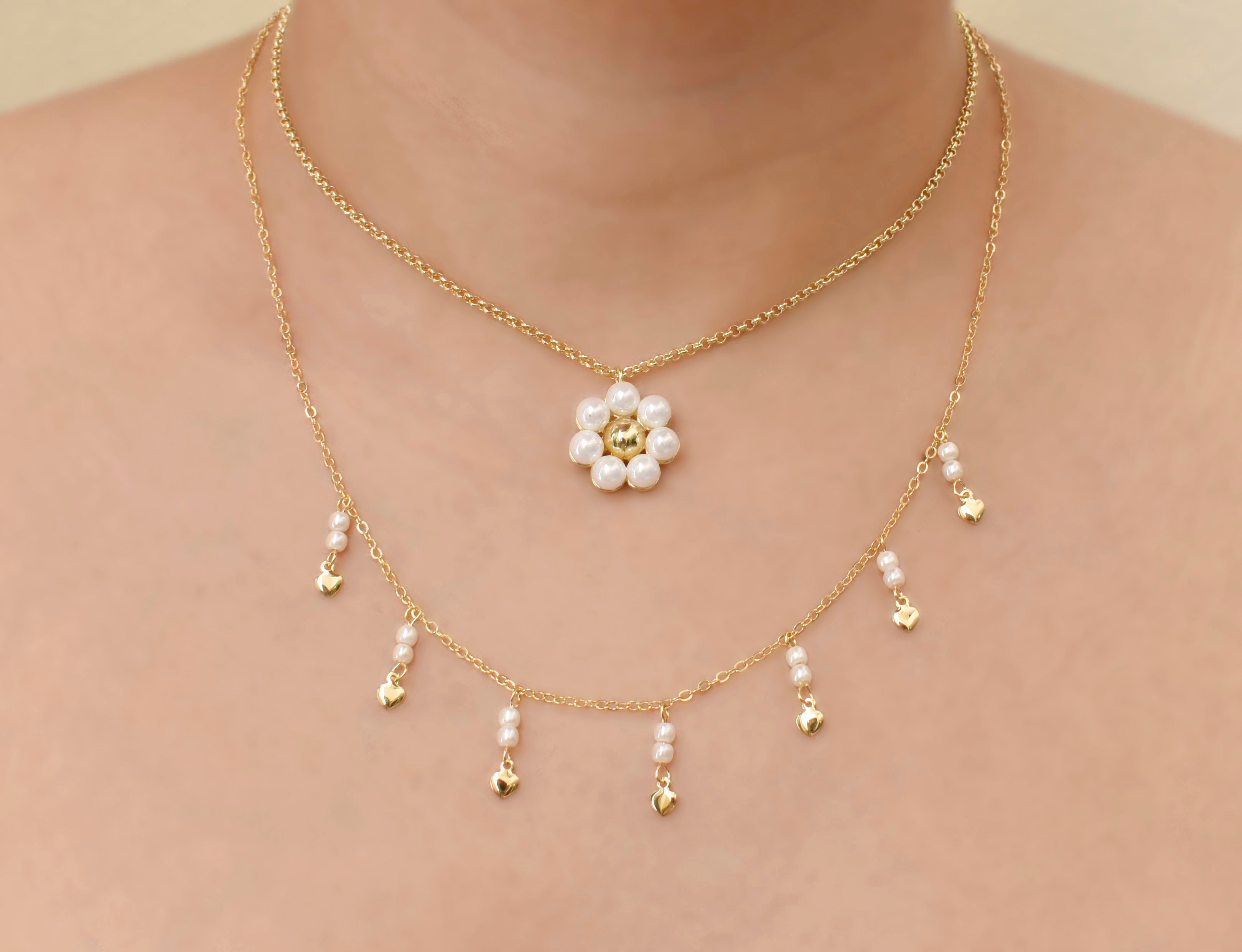 Collar Flor de Perlas