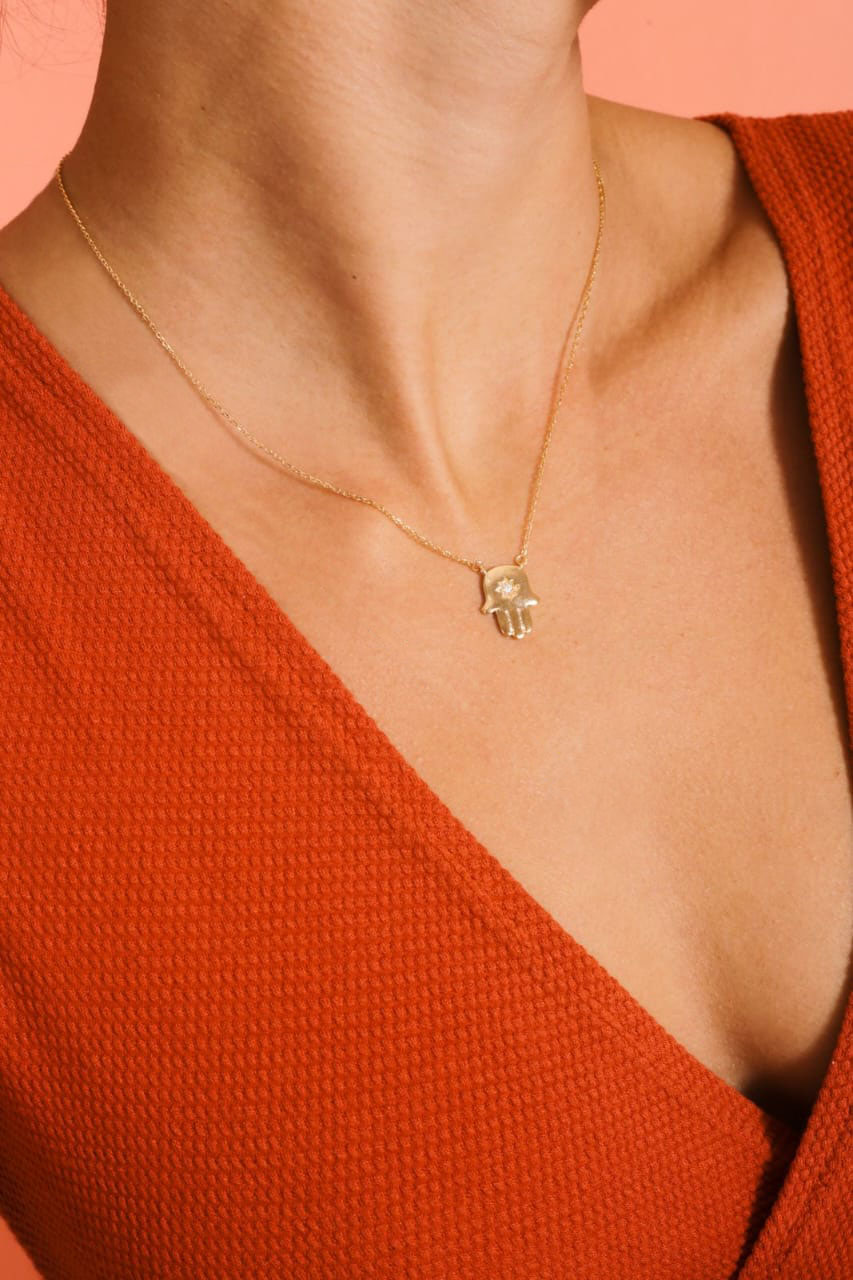 Collar Hamsa Luz