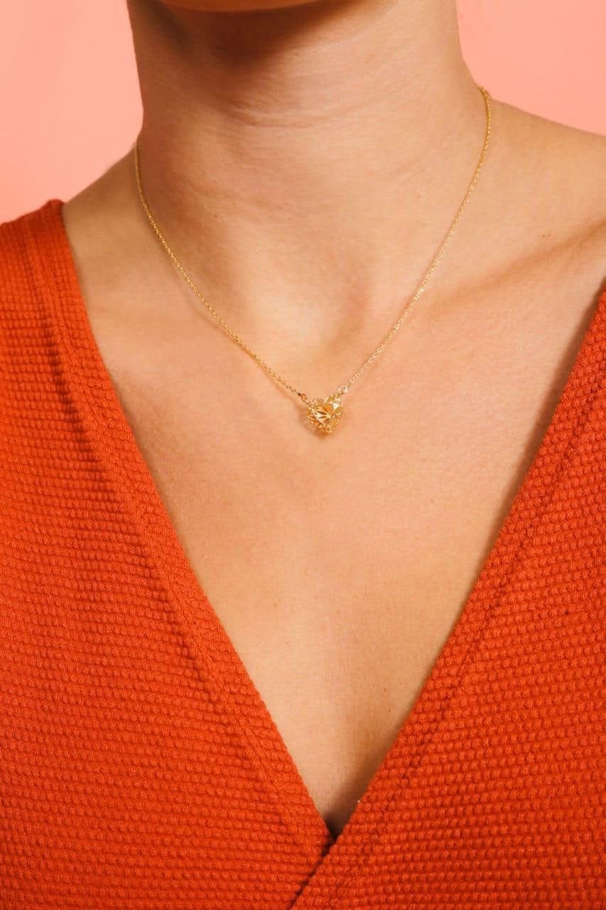 Collar Corazón Geométrico