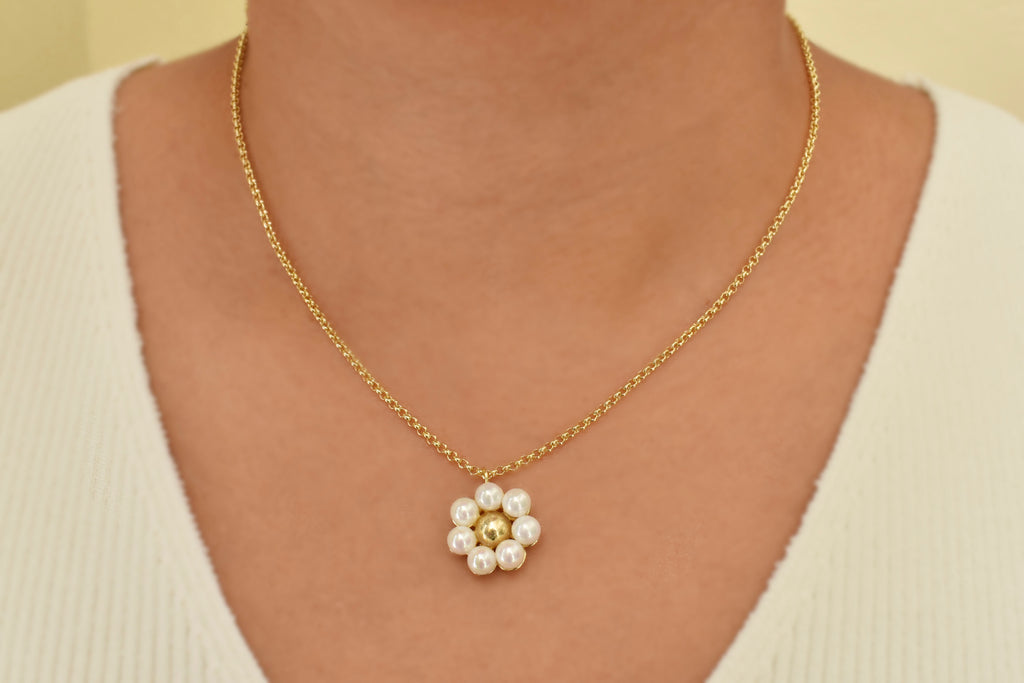 Collar Flor de Perlas
