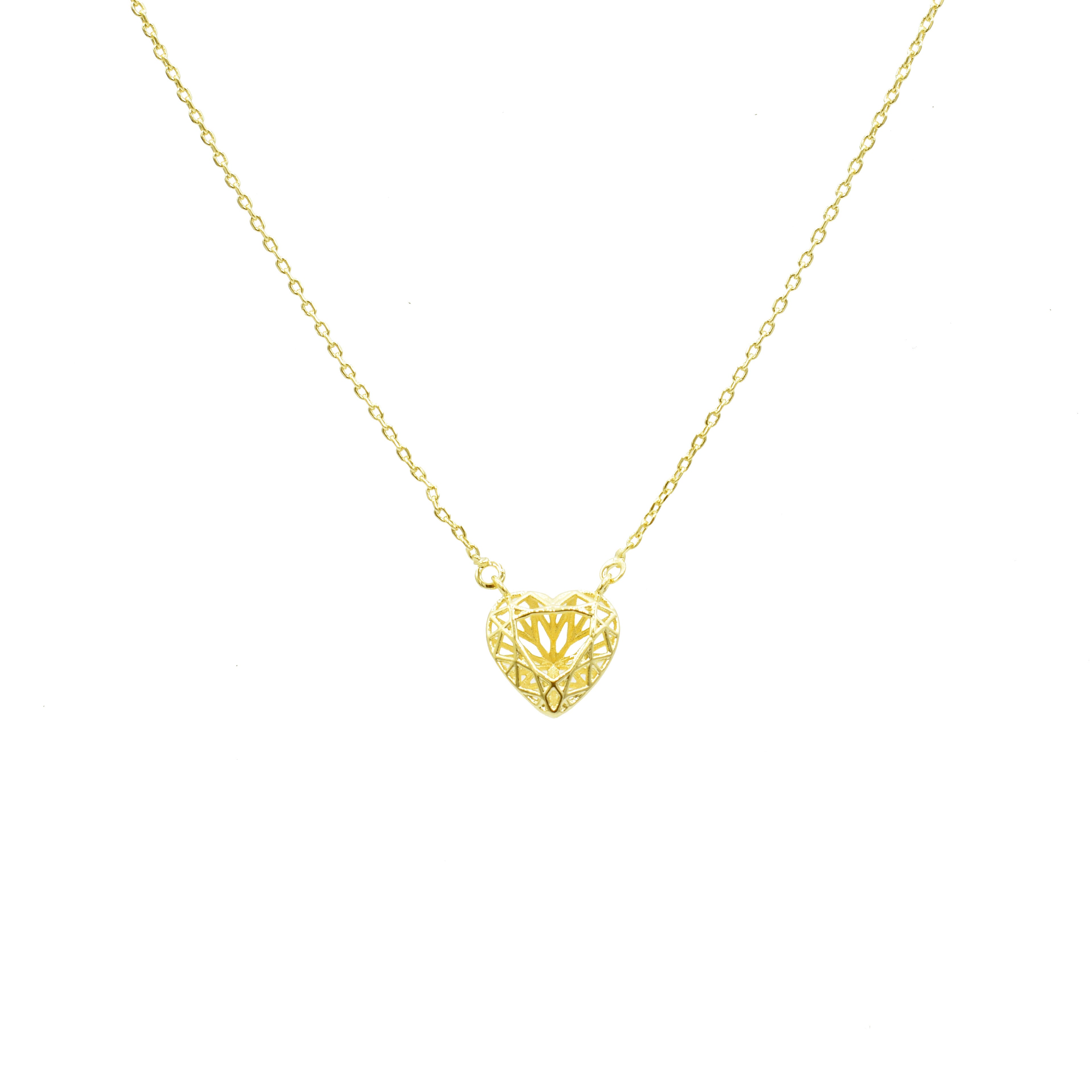 Collar Corazón Geométrico