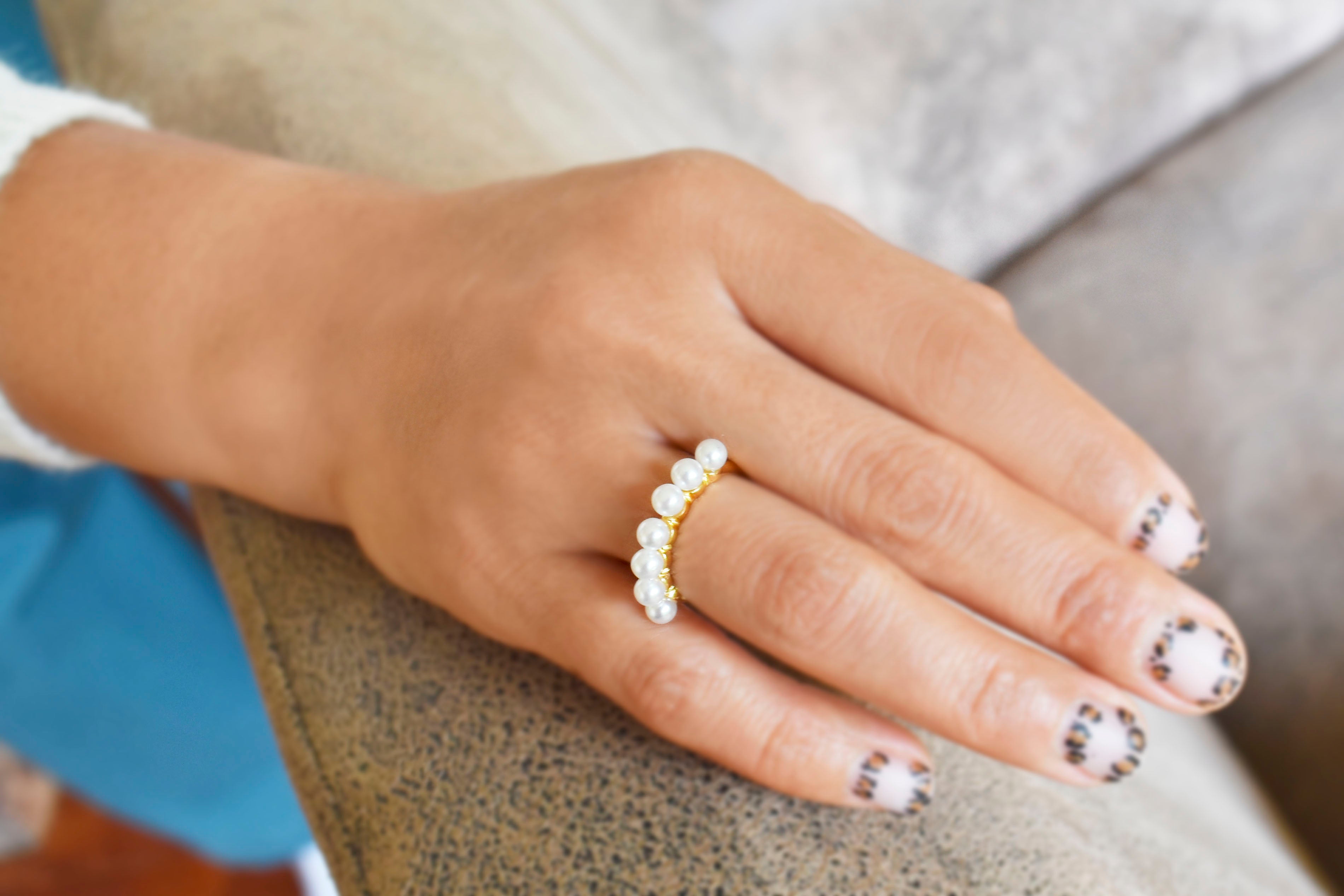 Anillo perlas