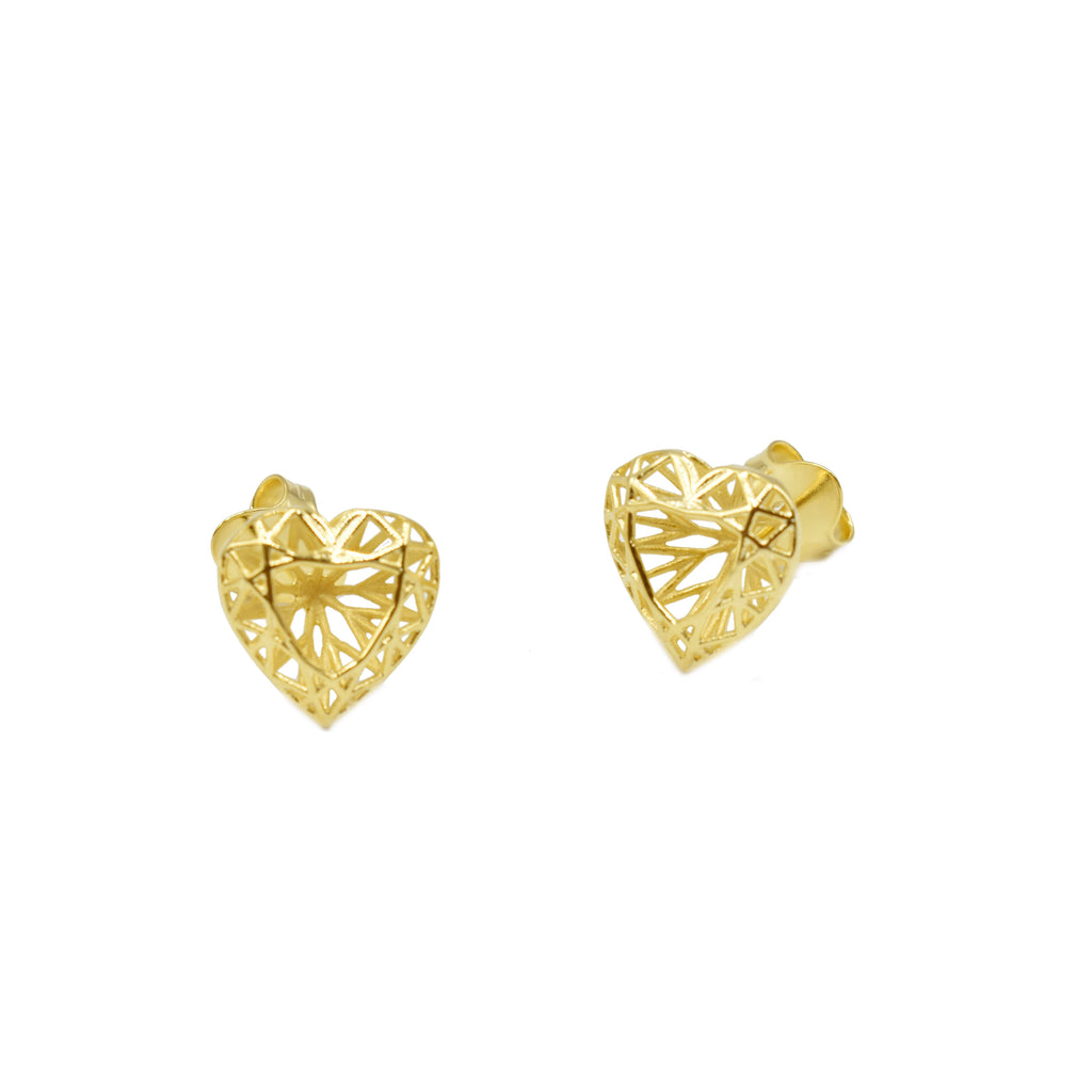 Aretes Corazón Geométrico