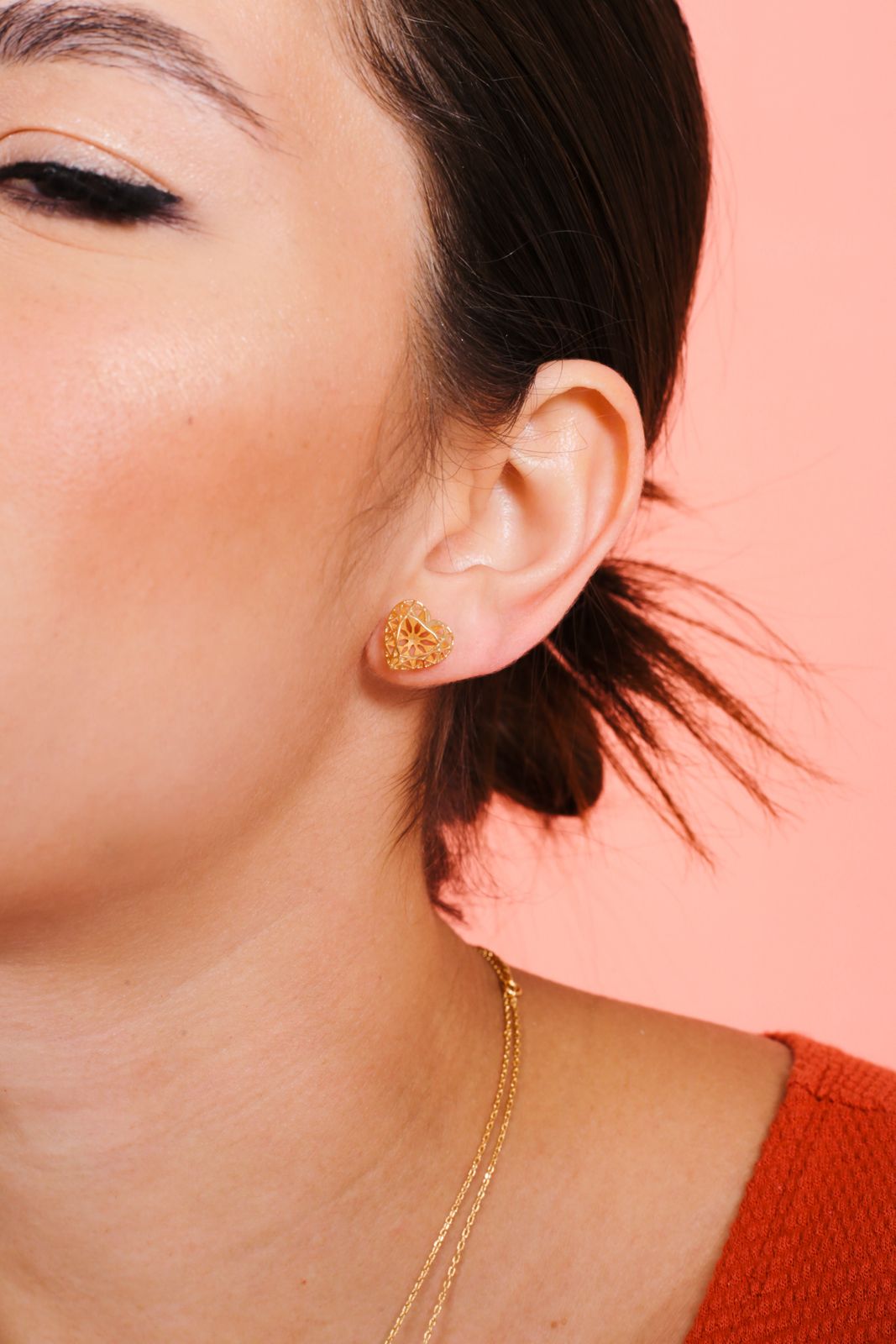 Aretes Corazón Geométrico