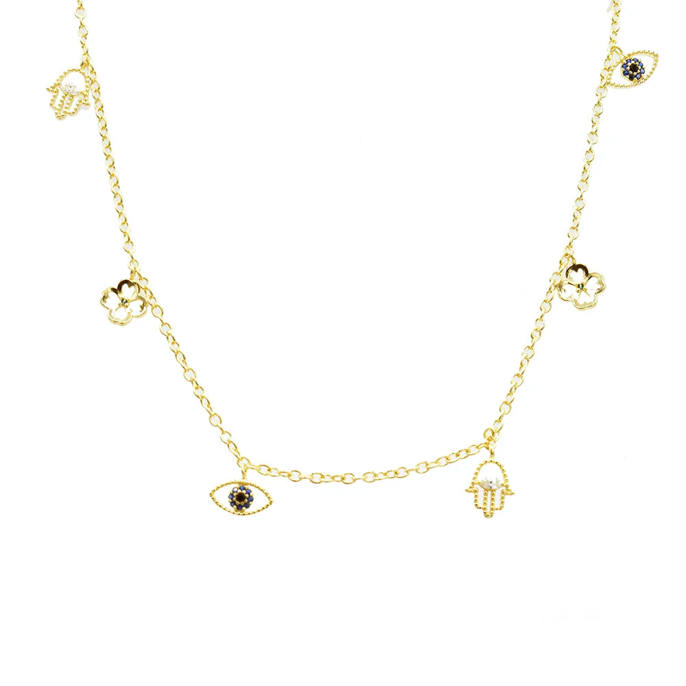 Collar Amuletos de Oro