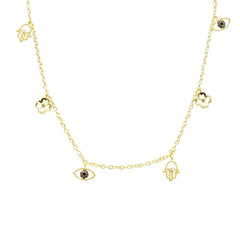 Collar Amuletos de Oro